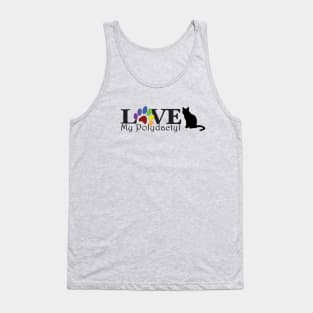 LOVE My Polydactyl (with cat) Tank Top